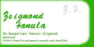 zsigmond hanula business card